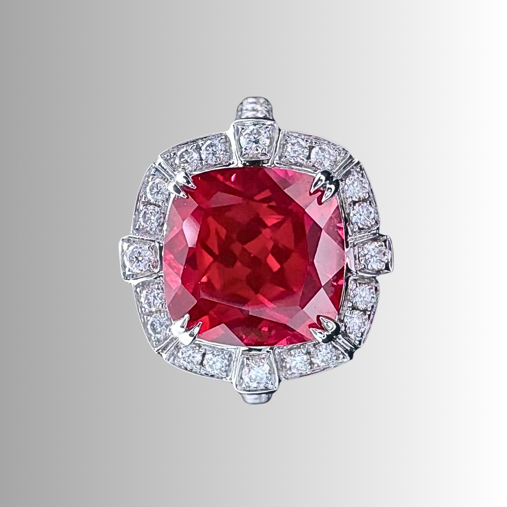 Anello con Rubino creato in Laboratorio per ct 3,50