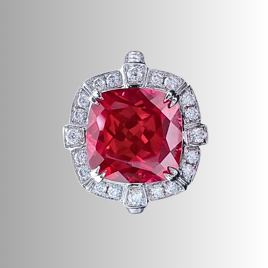 Anello con Rubino creato in Laboratorio per ct 3,50