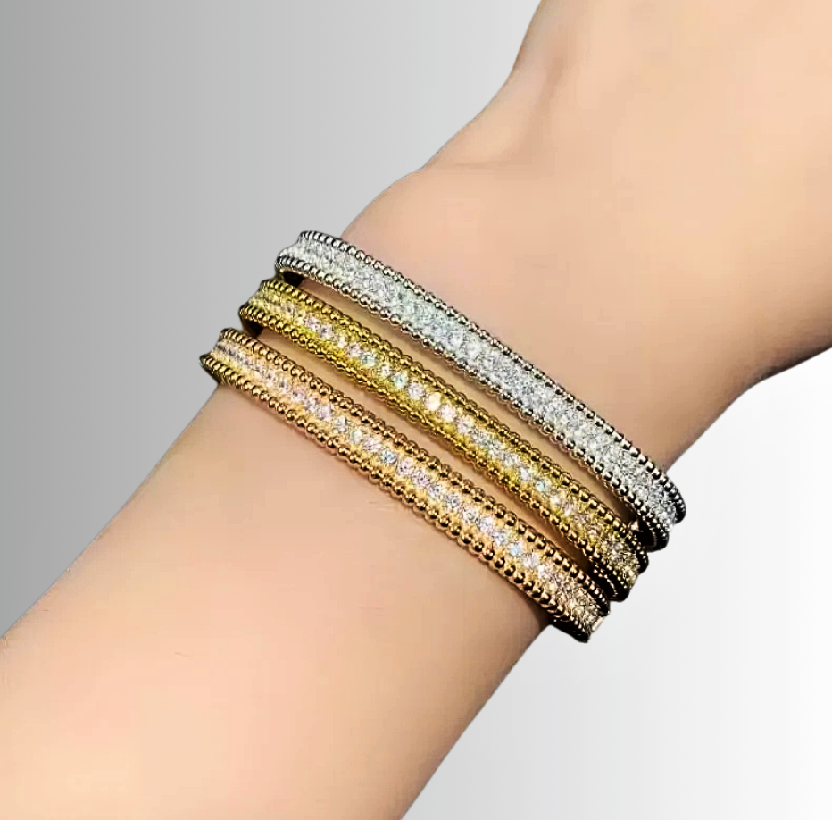 Bracciale Rigido con Striscia di Moissaniti