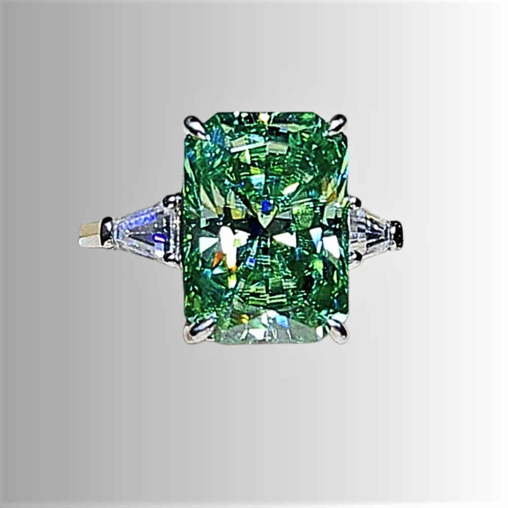 Fascione con Moissanite Taglio Radiant da 5 o 10 ct