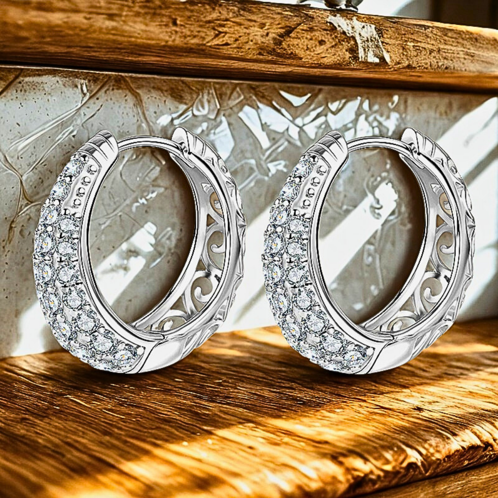 Orecchini a Goccia con Pavè di Moissaniti per ct 1,50