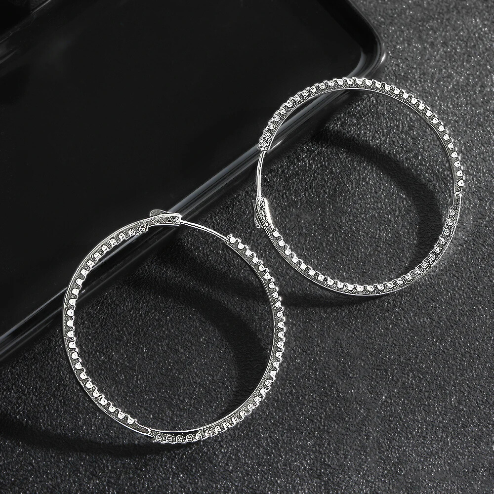 Orecchini a Cerchio con Moissaniti per ct 6,90