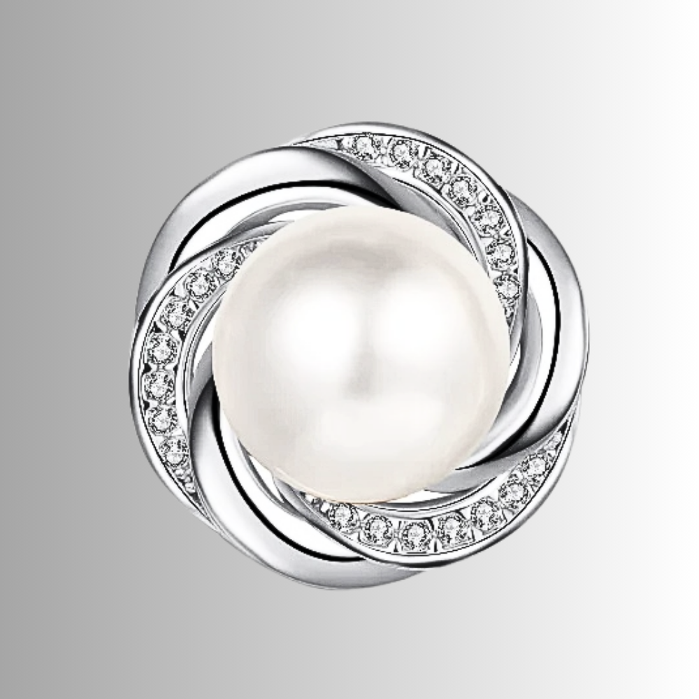 Orecchini a Bottone con Moissaniti e Perle Naturali