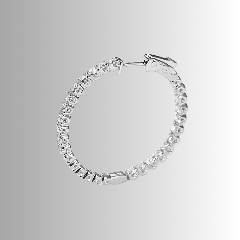 Orecchini a Cerchio con Moissaniti per ct 1,50