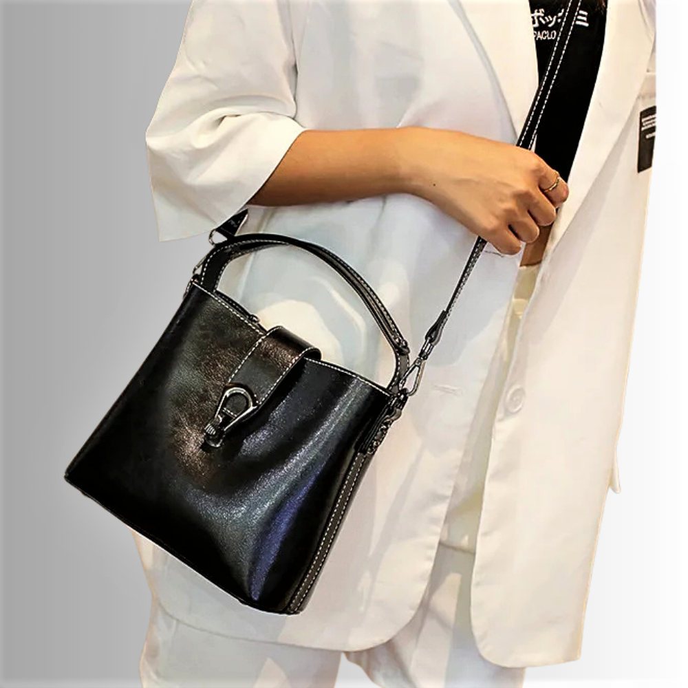 Mini Borsa Quadrata in Crosta di Pelle di Vitellino