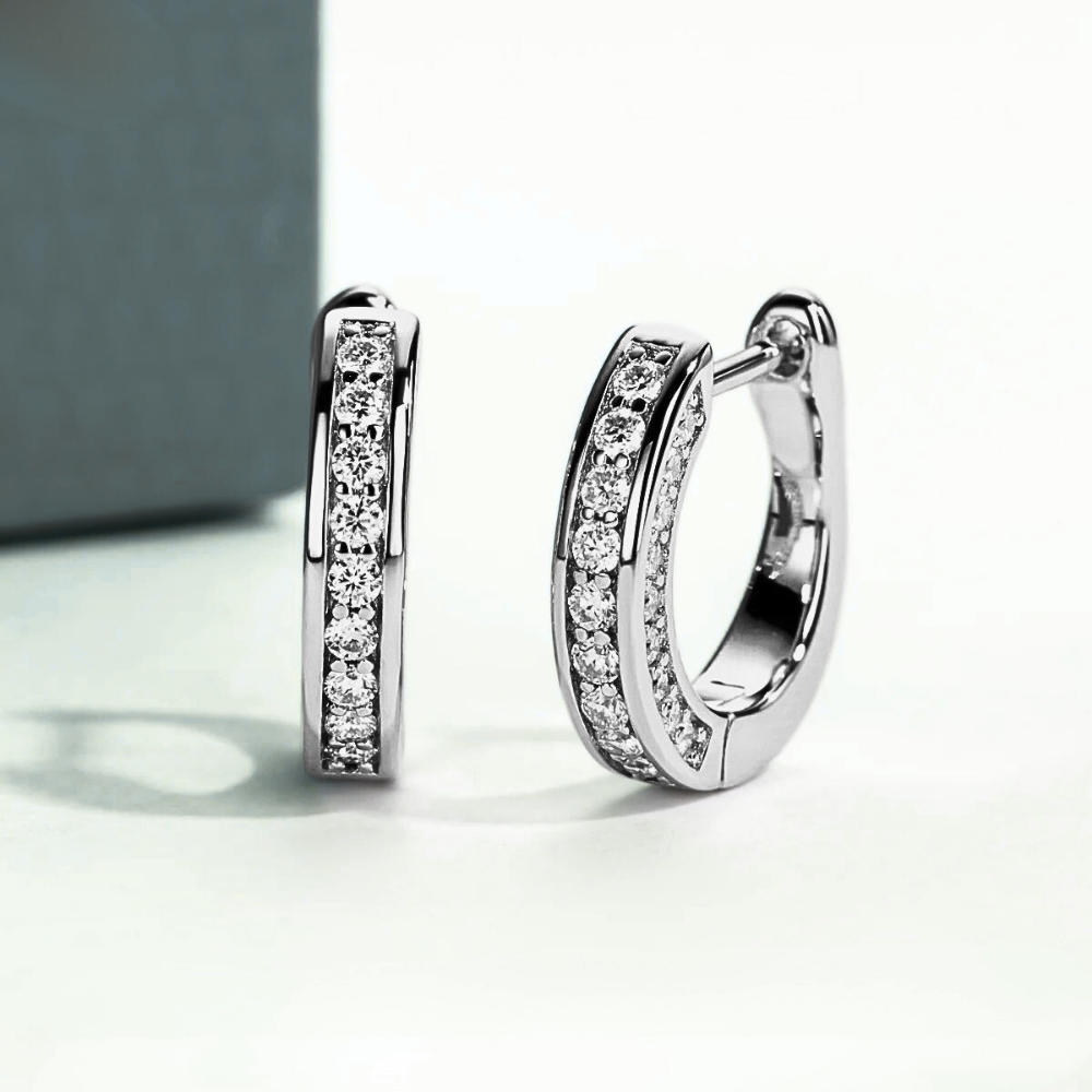 Orecchini a Cerchio con Moissaniti per ct 0,56