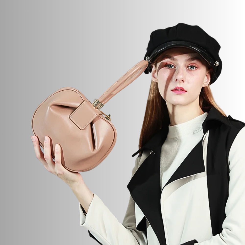 Mini Bag in Pelle di Vitellino a Doppio Strato