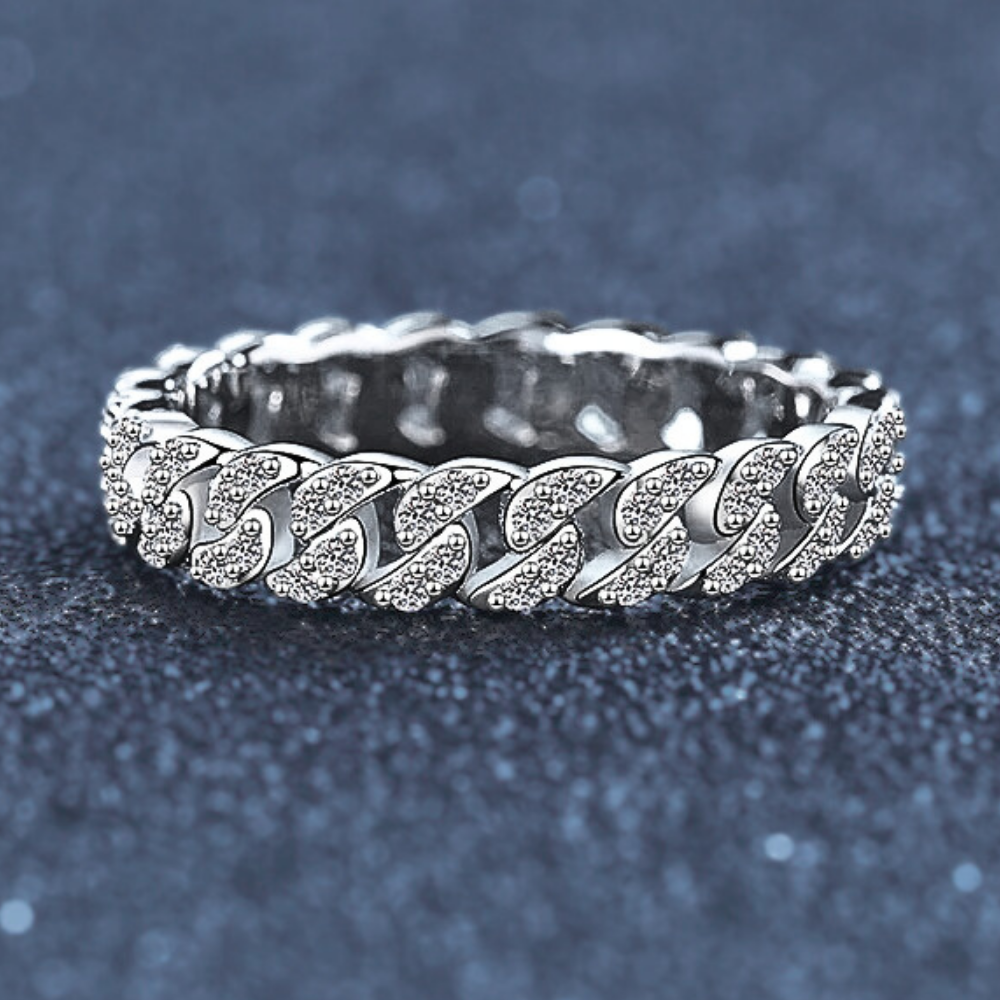 Fedina a maglie rigide con Moissaniti