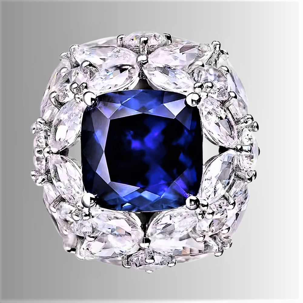 Fascino Supremo – Anello con Zaffiro Royal Blue e Diamanti Lab Grown