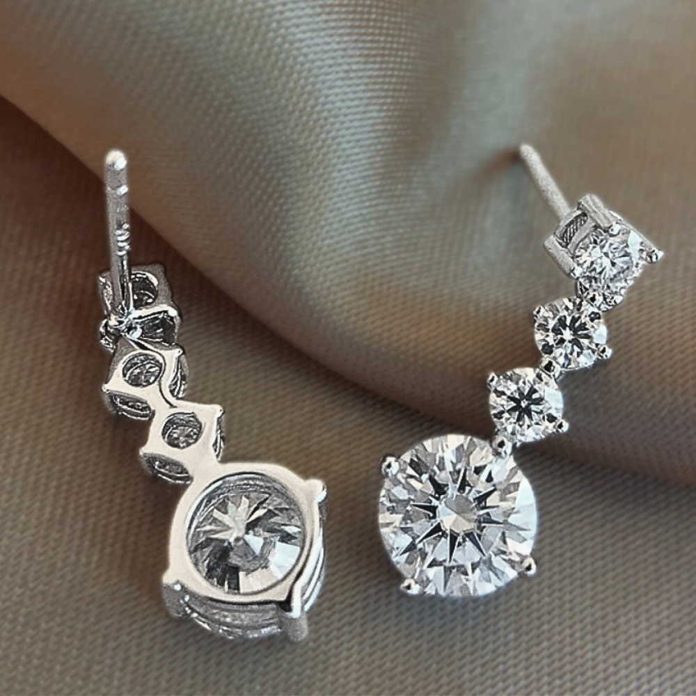 Orecchini Pendenti con Moissaniti per ct 2,60