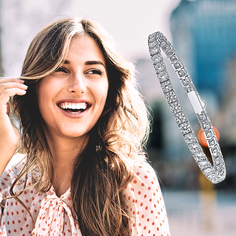 Pulseras de tenis de moissanita: lujo de luminosidad infinita
