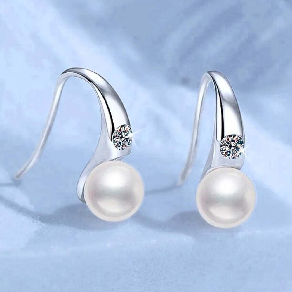Orecchini di Design con Moissaniti e Perle Naturali