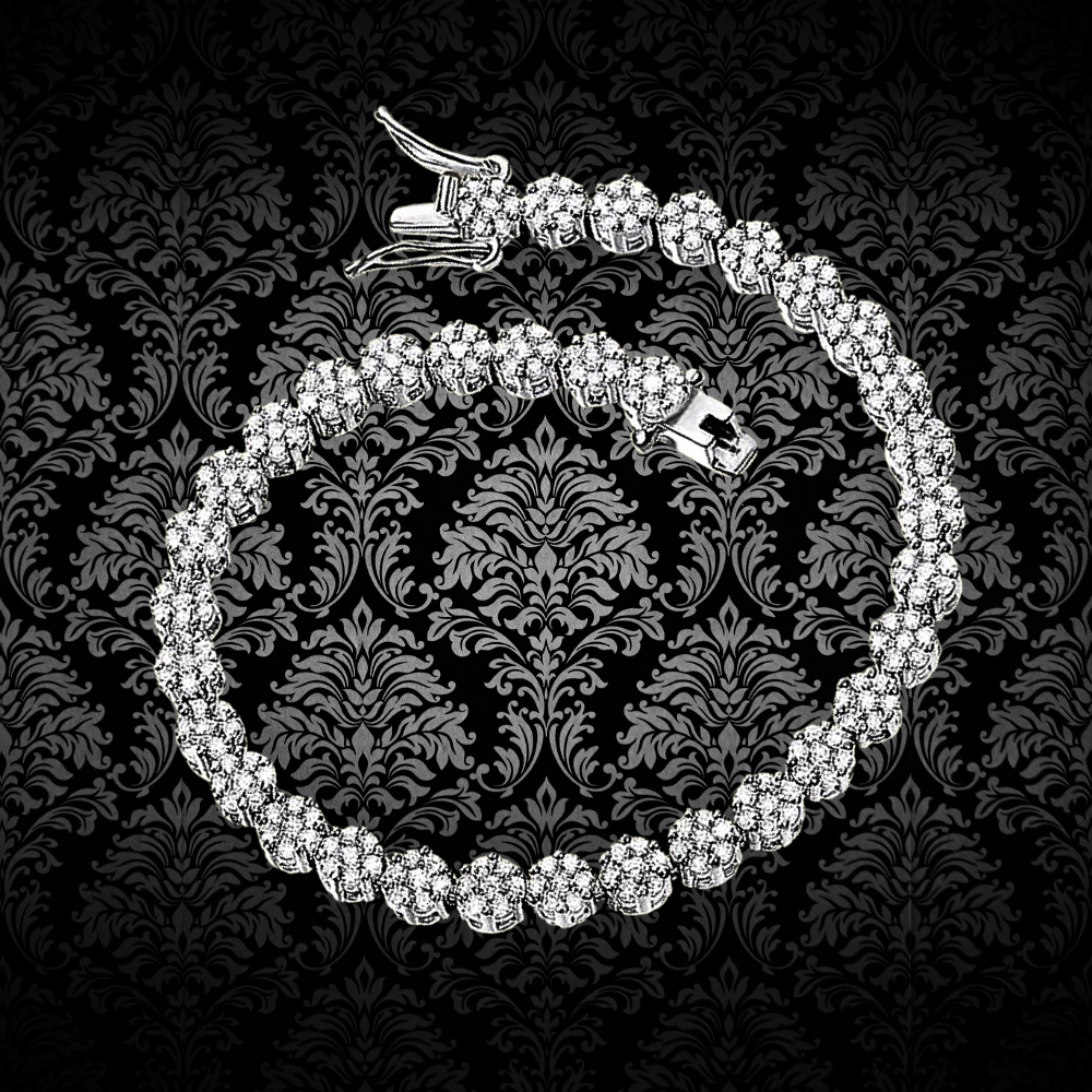 Bracciale Floreale in Moissaniti – Fino a 4,2 Carati di Purezza Naturale