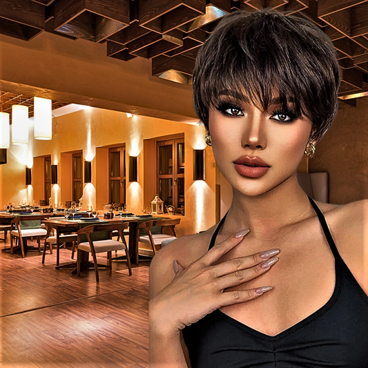 Peluca corta con mechas: estilo, elegancia y comodidad