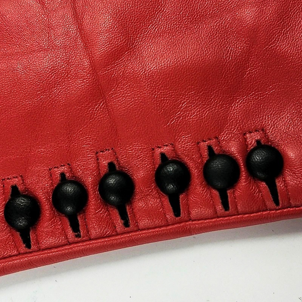 Guanti in Pelle d'Agnellino con Bottoni