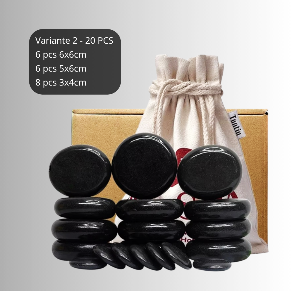 Set 20 Pietre Laviche per Massaggio caldo/freddo