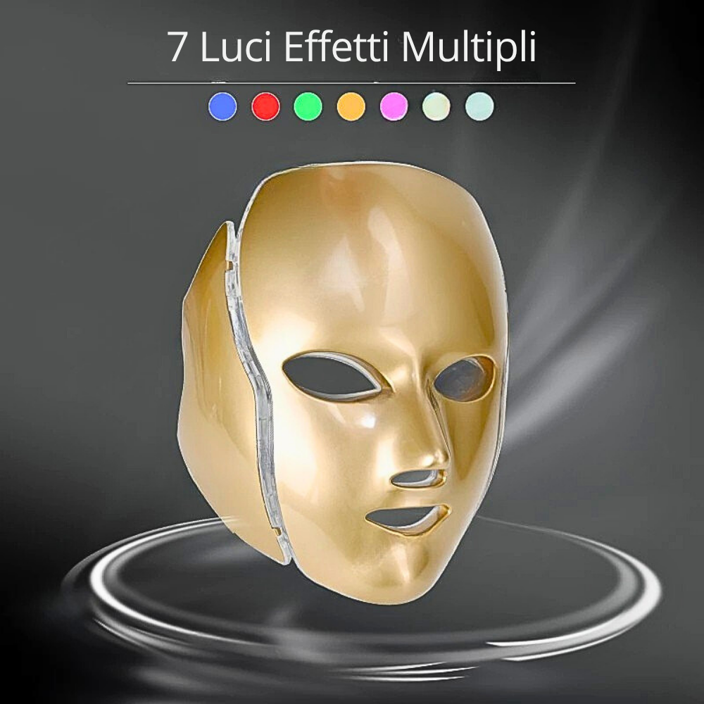 Maschera per Fotobiostimolazione a LED Fotonici 7 colori con EMS