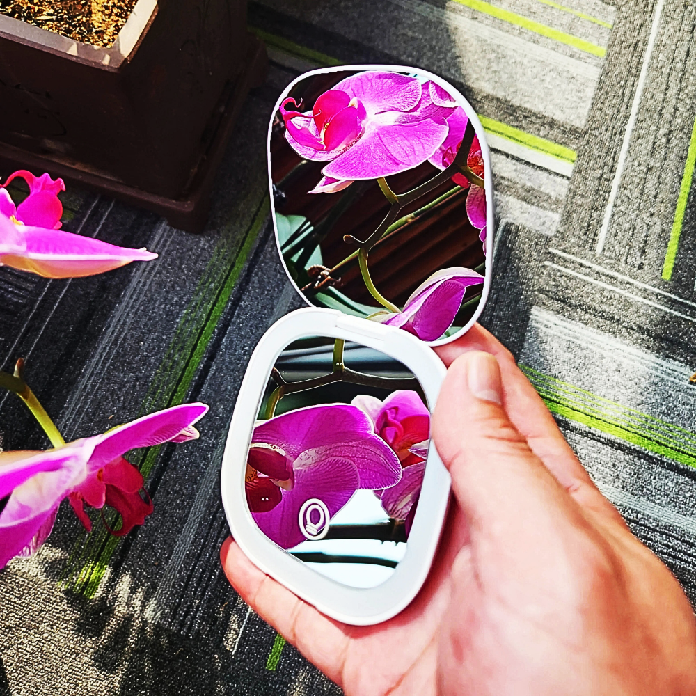 Mini Specchio Make Up con Ingrandimento e Illuminazione