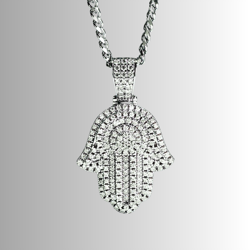 Collana "Mano di Fatima" in Moissanite D Color