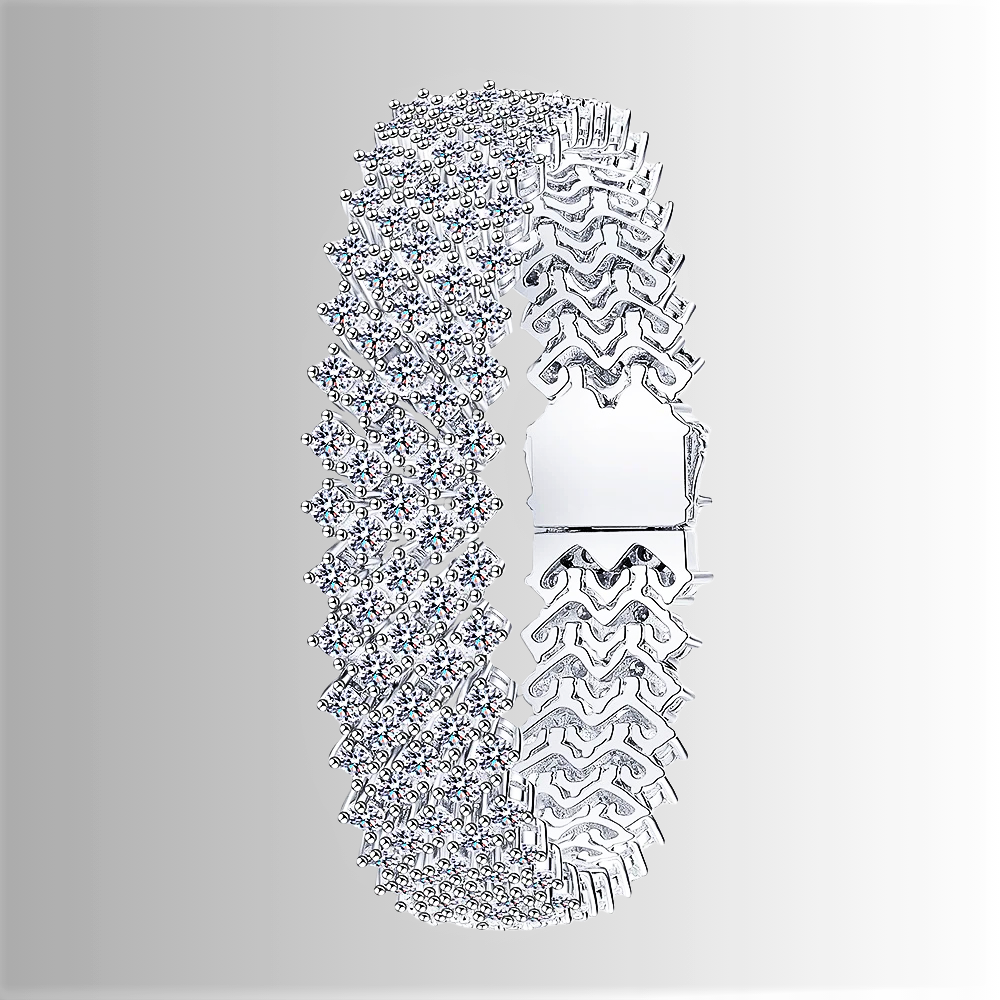 Bracciale a Tappeto con Moissaniti D Color