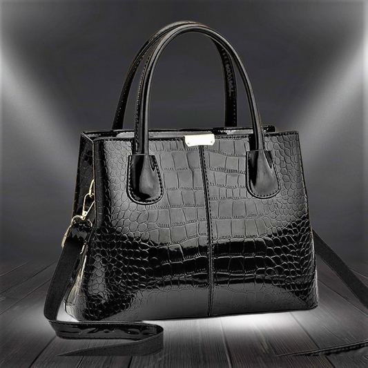 Crocodile Effect Bag Sober and Essential Elegance