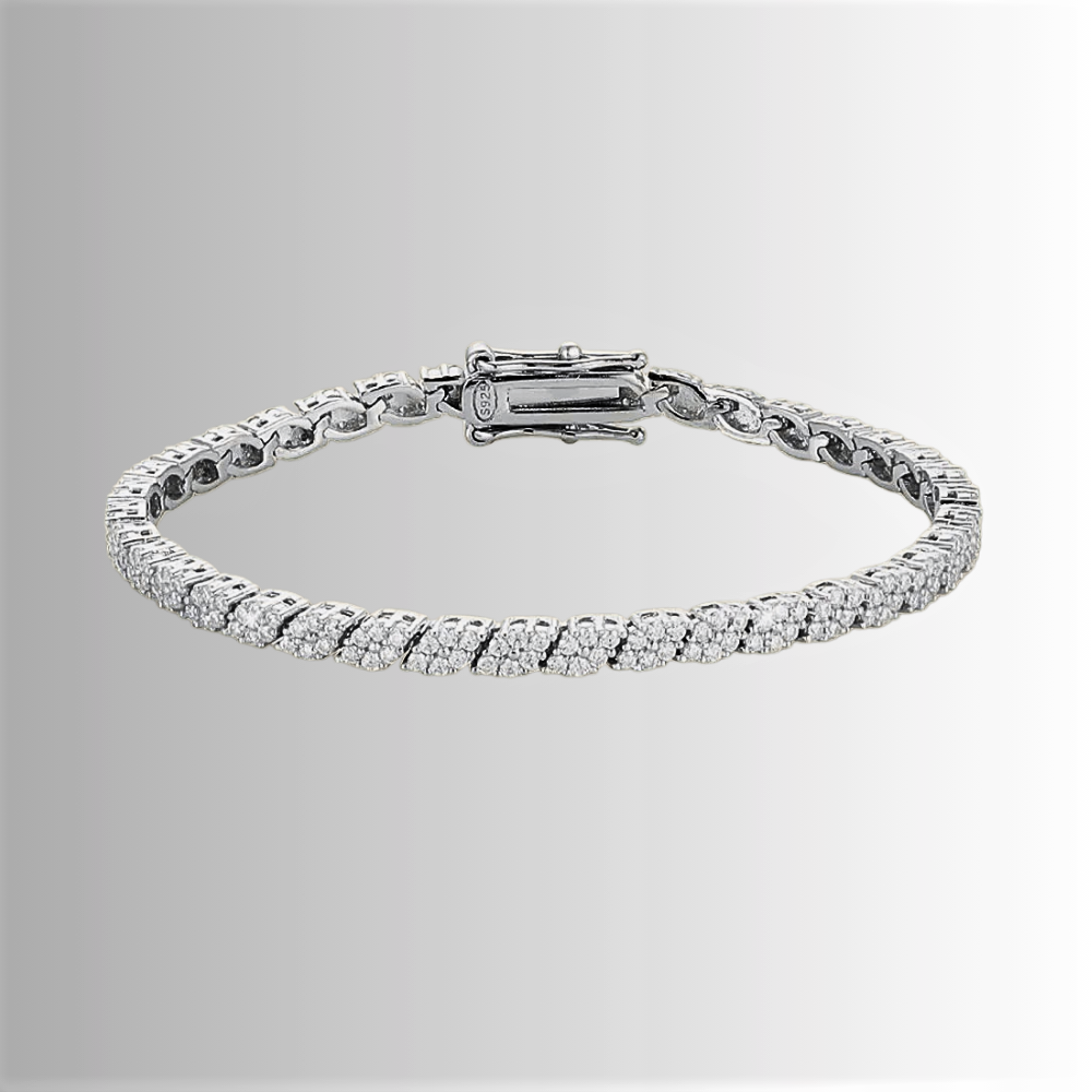 Bracciale a Rombi con Pavè di Moissaniti