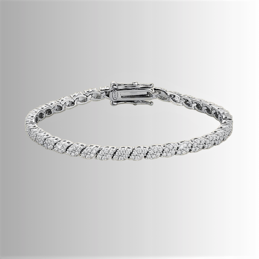 Bracciale a Rombi con Pavè di Moissaniti