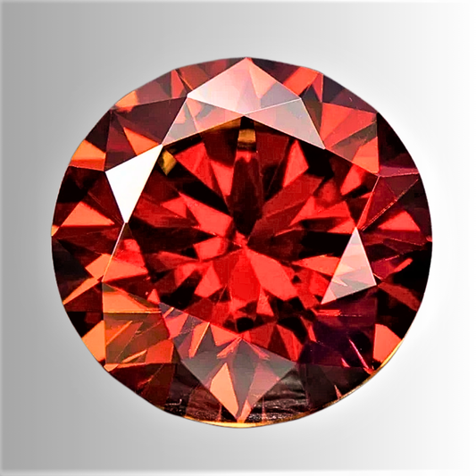 Moissanite Colore Granato Taglio Brillante Certificata
