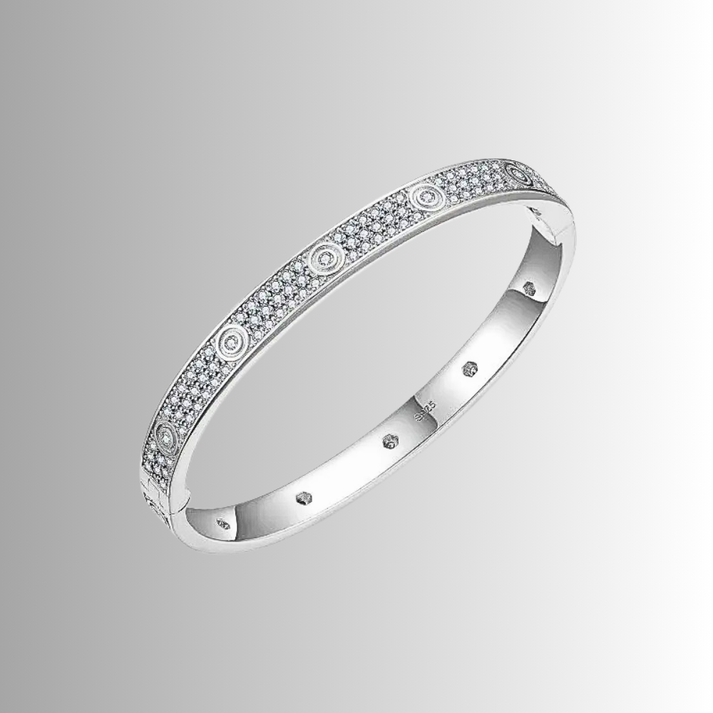 Bracciale Rigido con Pavè di Moissaniti