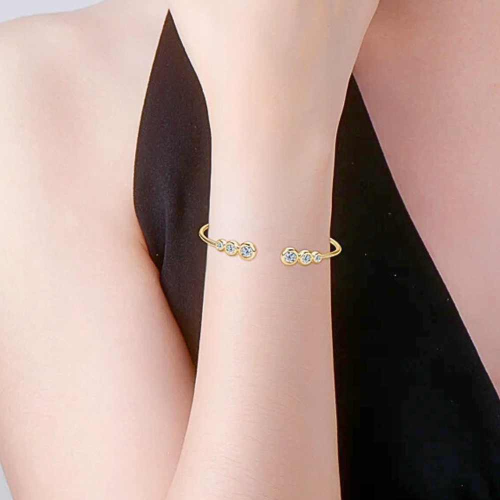 Mini collezione di Bracciali Rigidi Aperti con Moissaniti