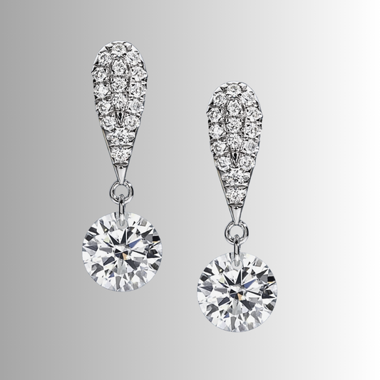 Orecchini a Goccia con Moissaniti per ct 6,00