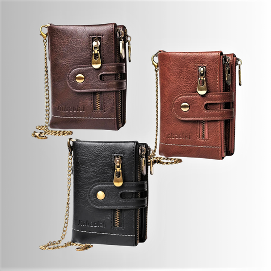 Mini Wallet Anti-Pickpocketing in Genuine Cowhide