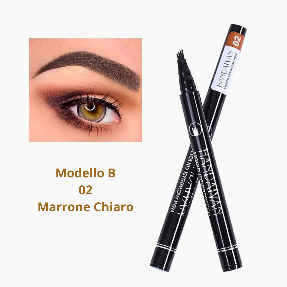 Matita Liquida per Sopracciglia a 4 Pennelli