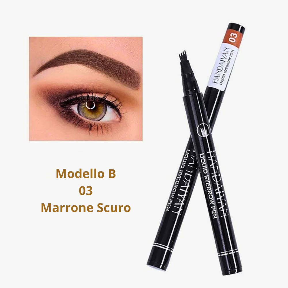Matita Liquida per Sopracciglia a 4 Pennelli