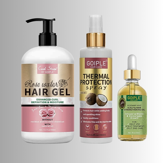 Set di 3 Prodotti Naturali per la Cura dei Capelli