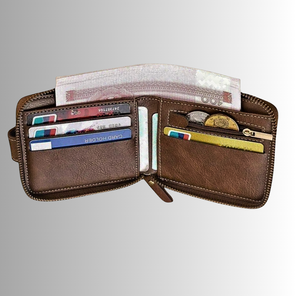 Mini Wallet with Zip Closure