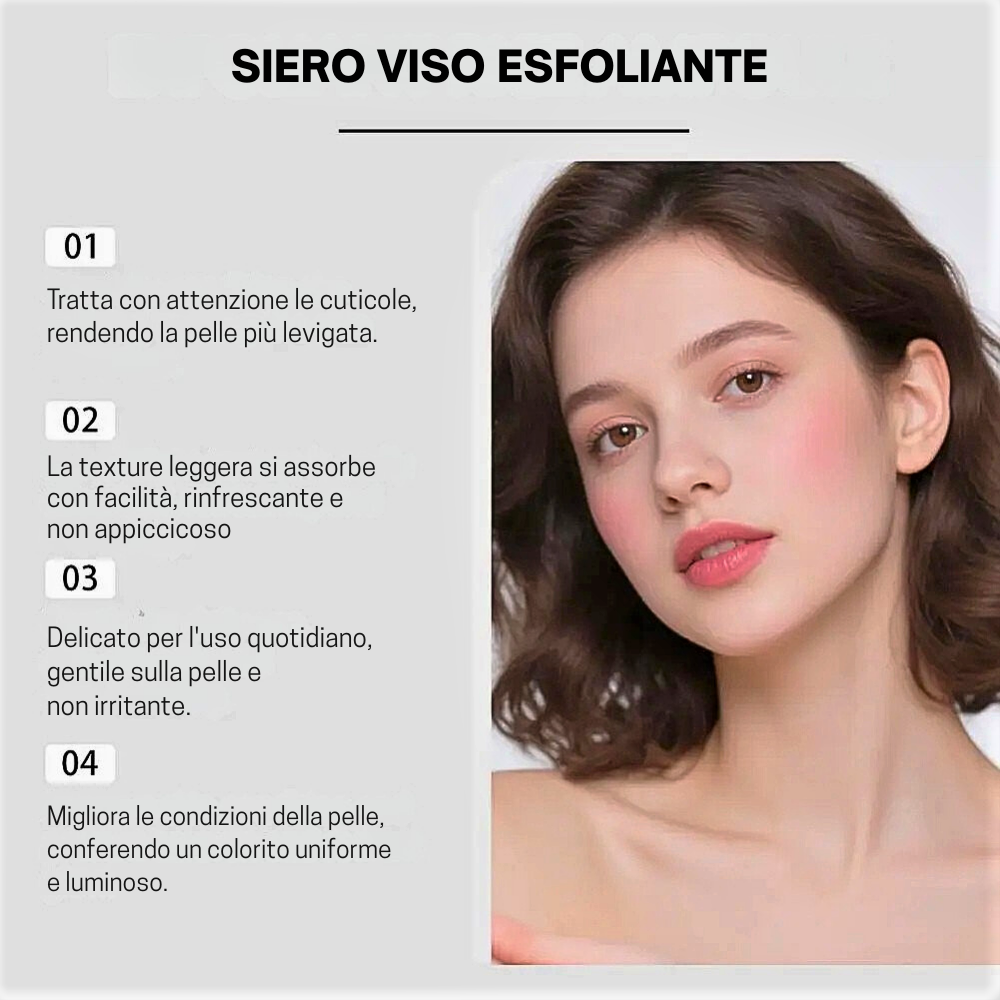 Siero Viso Esfoliante all'estratto di Riso e Niacinamide