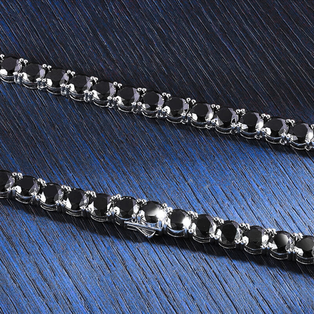 Collana Tennis con Moissaniti Nere