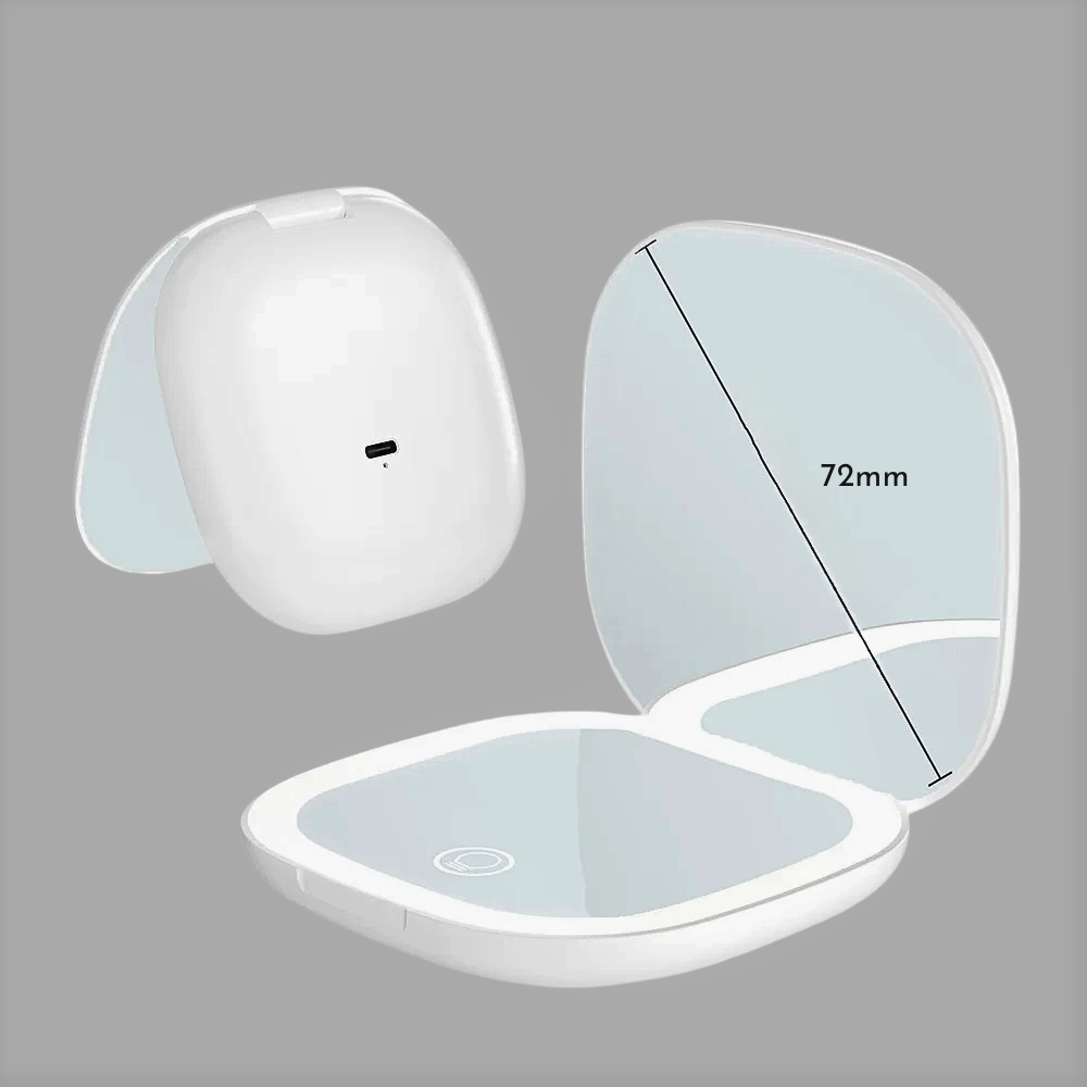 Mini Specchio Make Up con Ingrandimento e Illuminazione