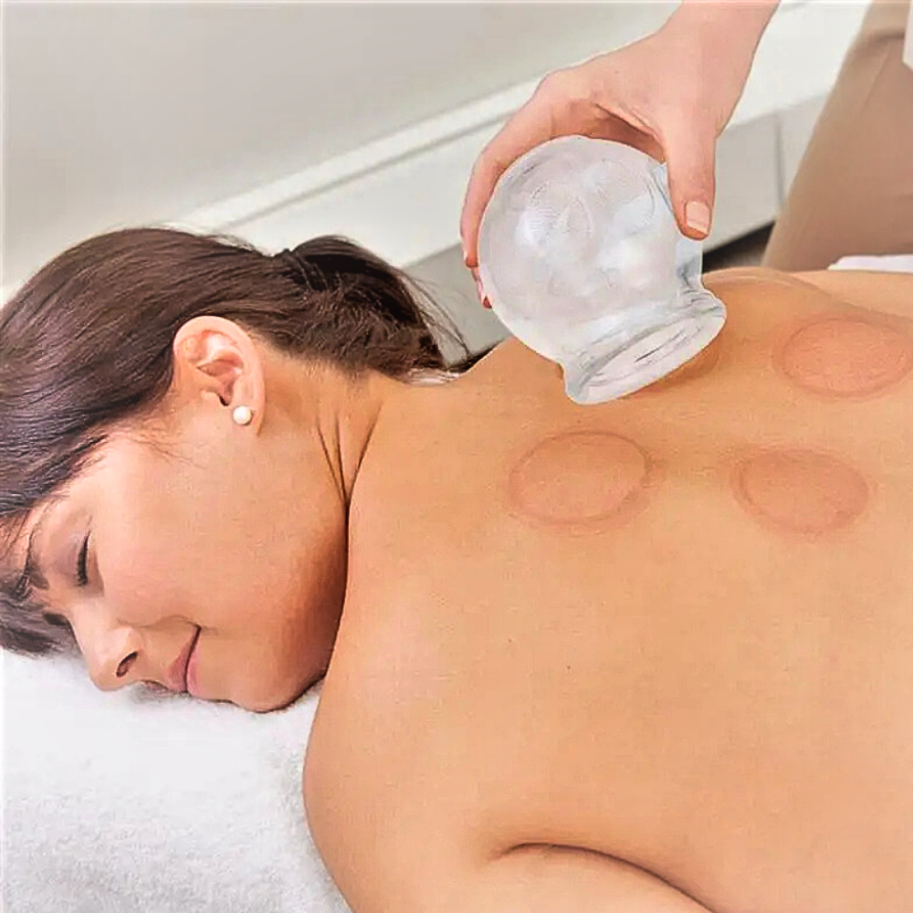 Set of 7 Glass Cupping Cups: Fight Cellulite While Relaxing Muscles and Benefiting Your Body 