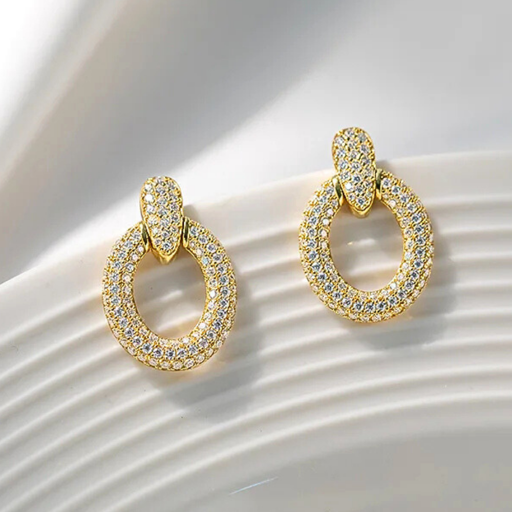 Orecchini Pendenti con Pavè di Moissaniti per ct 5,00