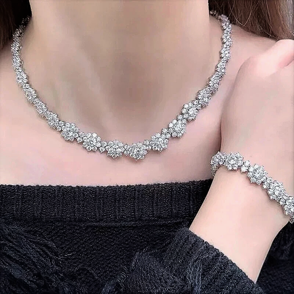 Parure Floreale in Moissaniti D Color