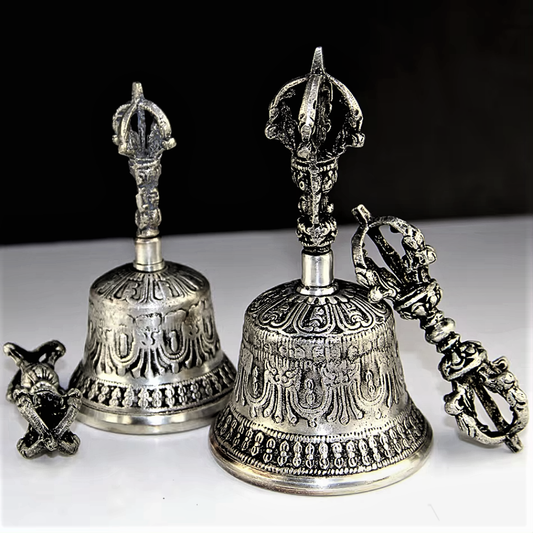 Set di Campana di Meditazione Buddista Tibetana e Dorje