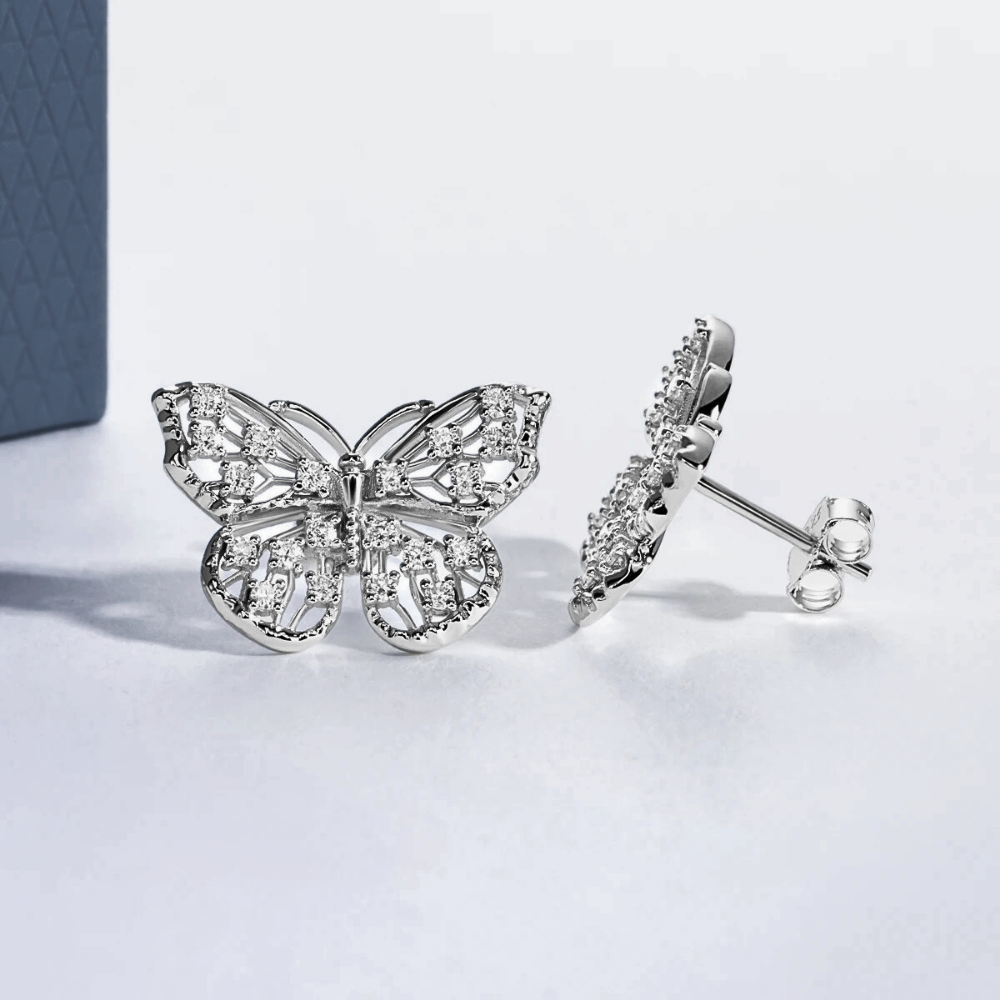 Orecchini a Farfalla con Moissaniti per ct 0,68