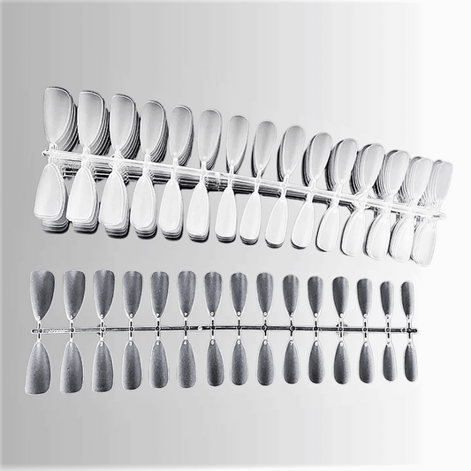 Set Professionale da 120 Pezzi di Unghie in Resina Acrilica Trasparente