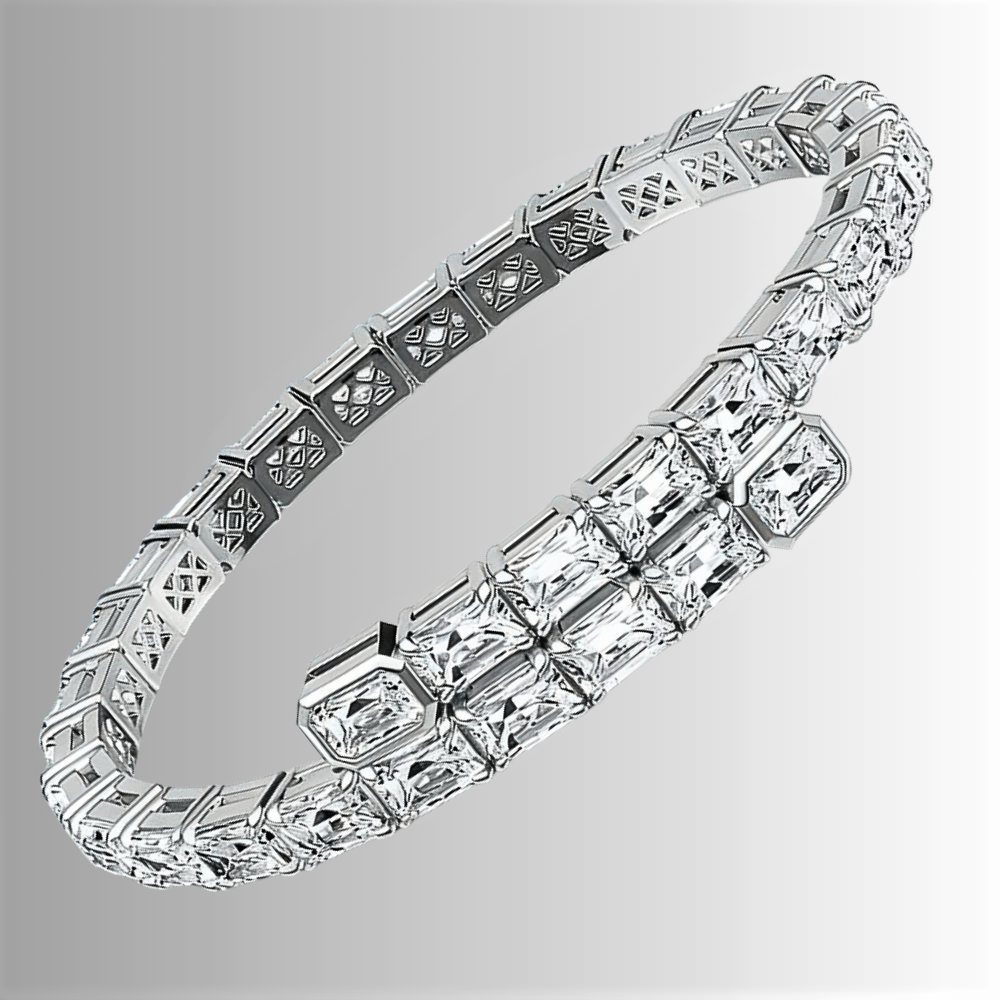 Bracciale Contrariè con Moissaniti Taglio Smeraldo per ct 27,20