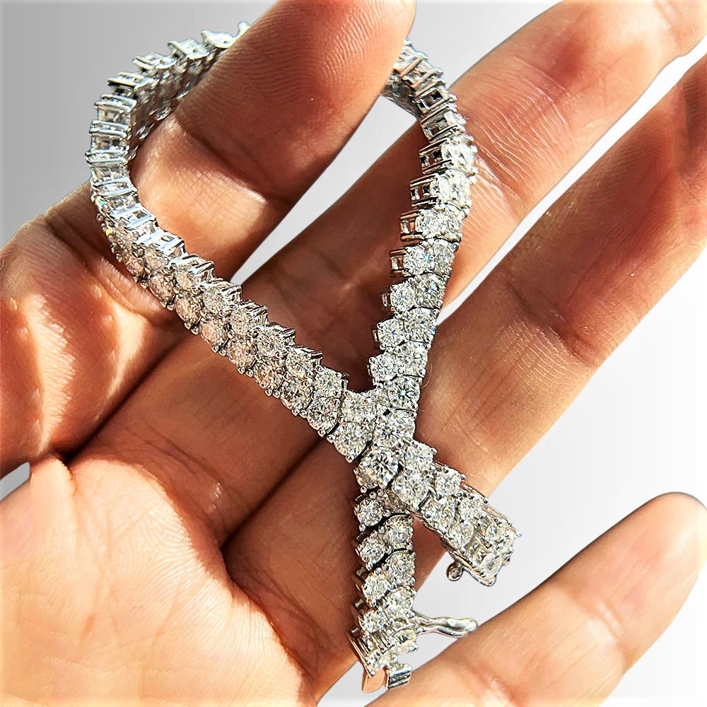 Bracciale a 2 File sfalsate di Moissaniti