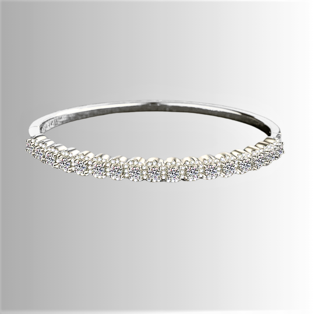 Bracciale Rigido con Fiori di Moissaniti per ct 2,48