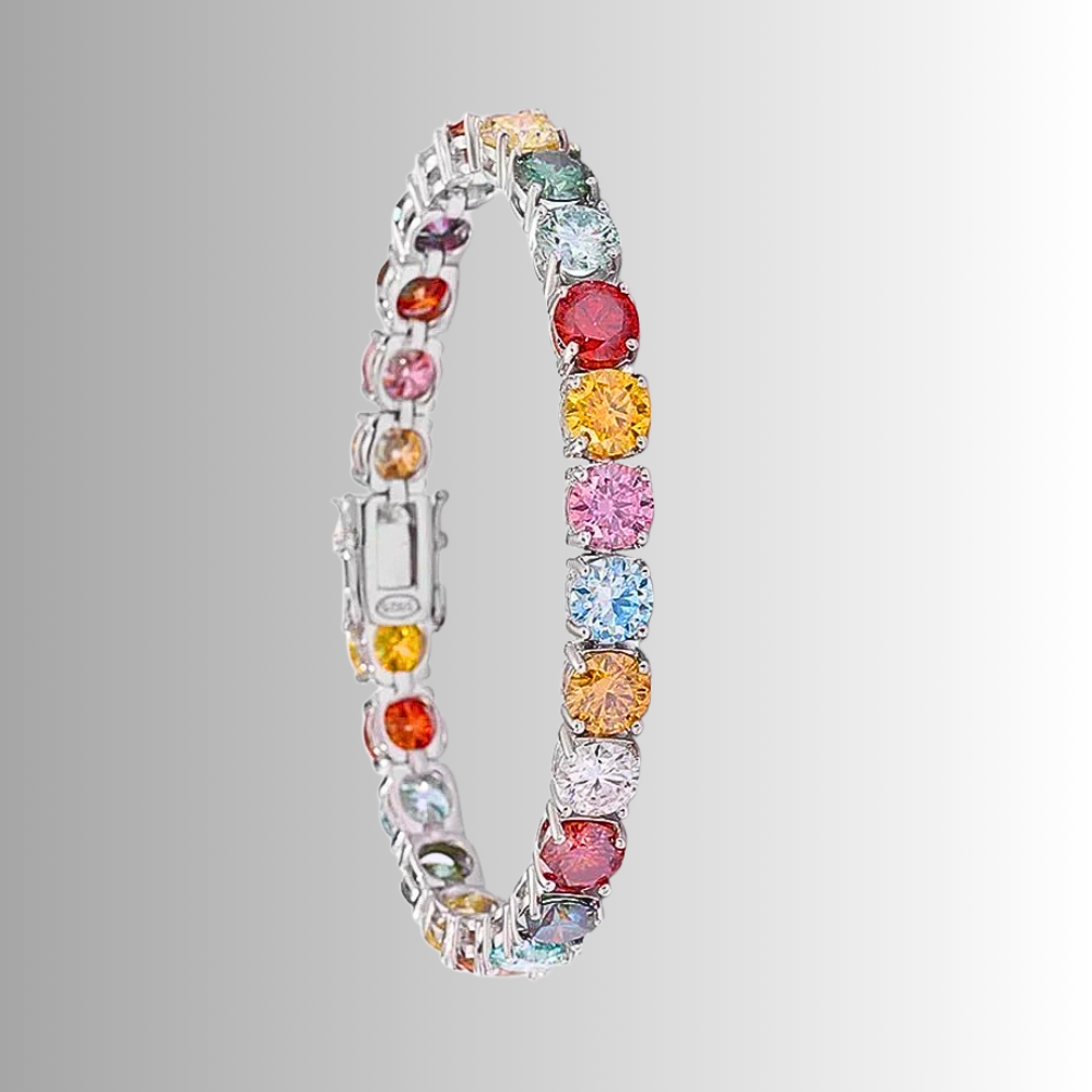 Bracciale Tennis con Moissaniti Multicolor