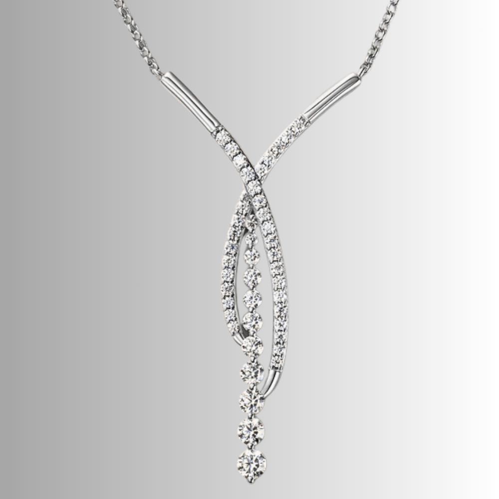 Collana con Pendente in Moissanite per ct 1,23